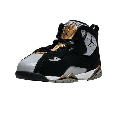 Air Jordan True Flight TD Lifestyle Shoe - Black/Wolf Grey/Metallic Gold