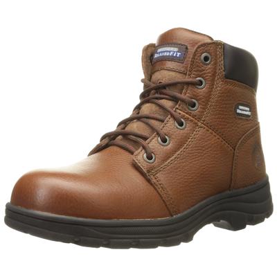 Skechers Men's Relaxed Fit Workshire Steel Toe Work Boots - Brown