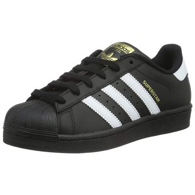 adidas Kids Superstar Foundation J Shell Toe Casual Shoes - Black/White/Black